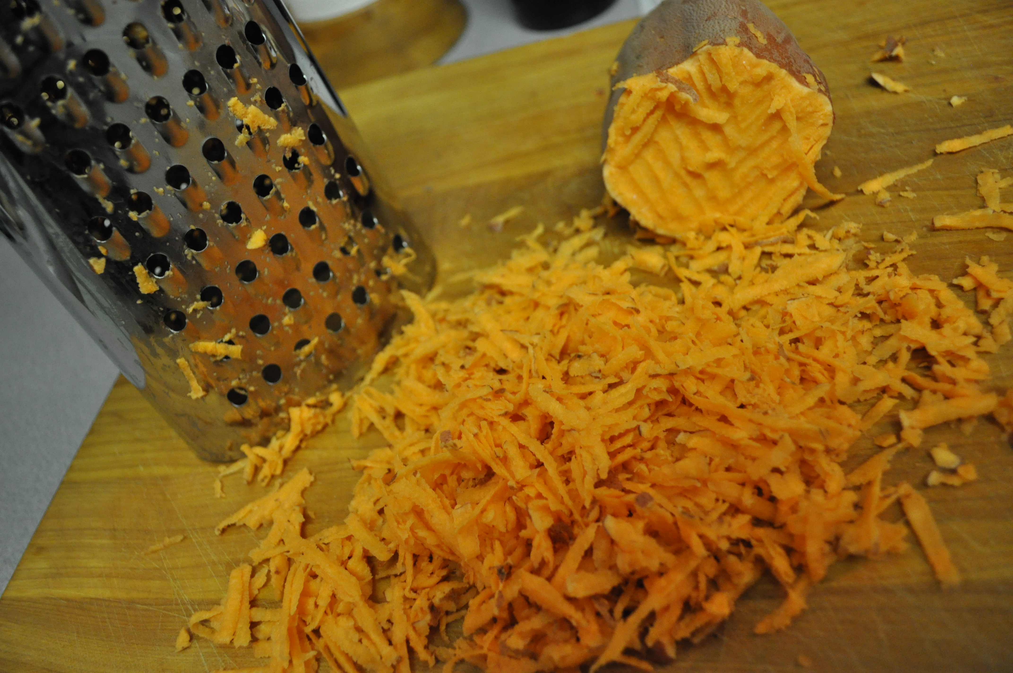 grated sweet potatoes